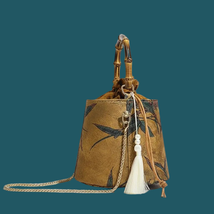 A Touch of New Chinese Elegance — Handmade Bamboo Bucket Bag 6