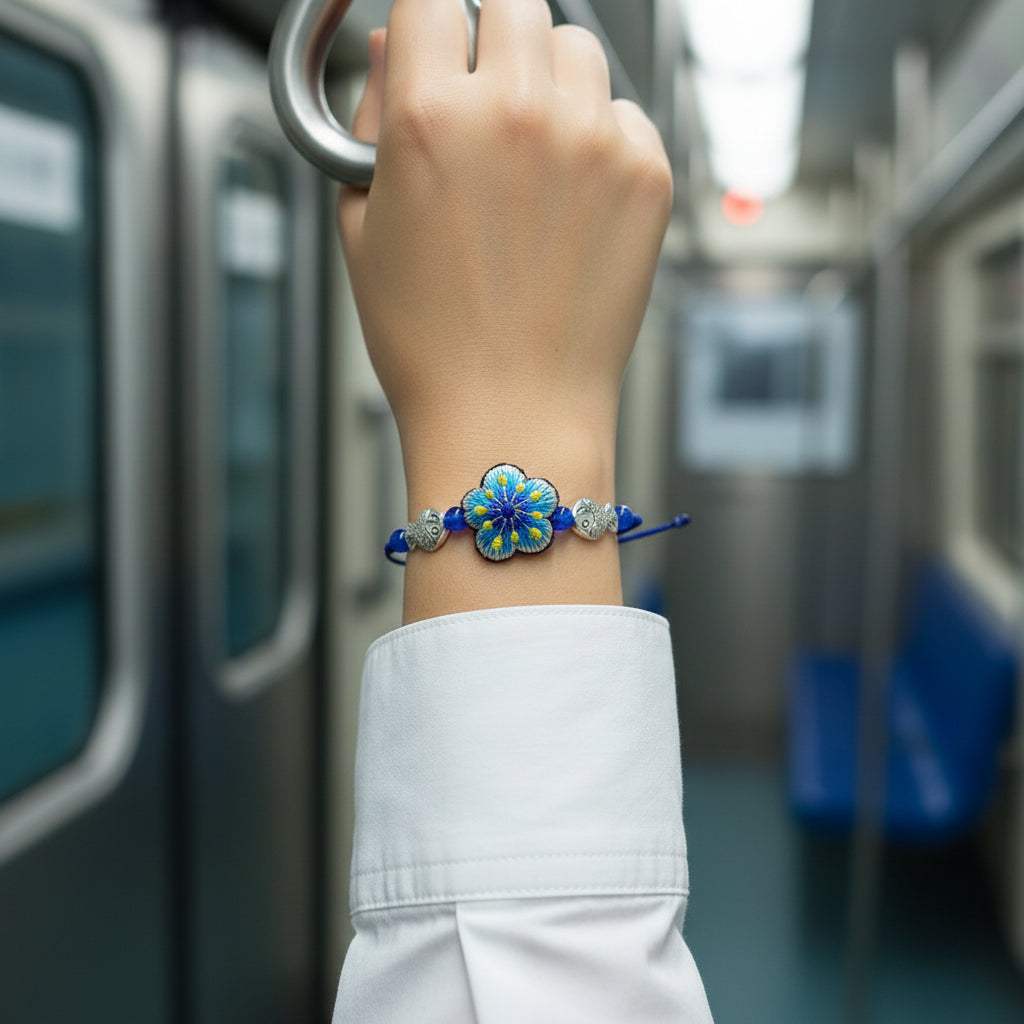 Auspicious Blessings Embroidered Bracelet 1