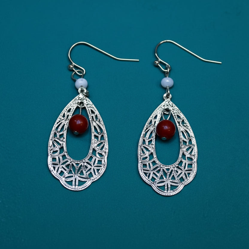 Handcrafted Floral Hollow Aromatic Earrings – songartisan