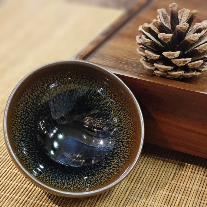 Handcrafted Jianzhan Tea Cup | Song Dynasty Style Oil-Spot Glaze | 60ml Ceramic Teaware