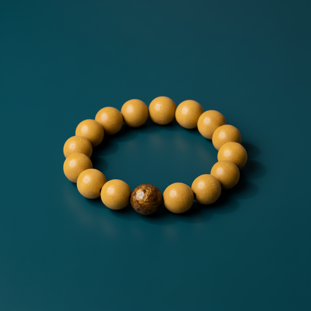 Handmade Aromatherapy Sleep Aid Bracelet – Natural Agarwood &amp; Sandalwood Relaxation Beads 3