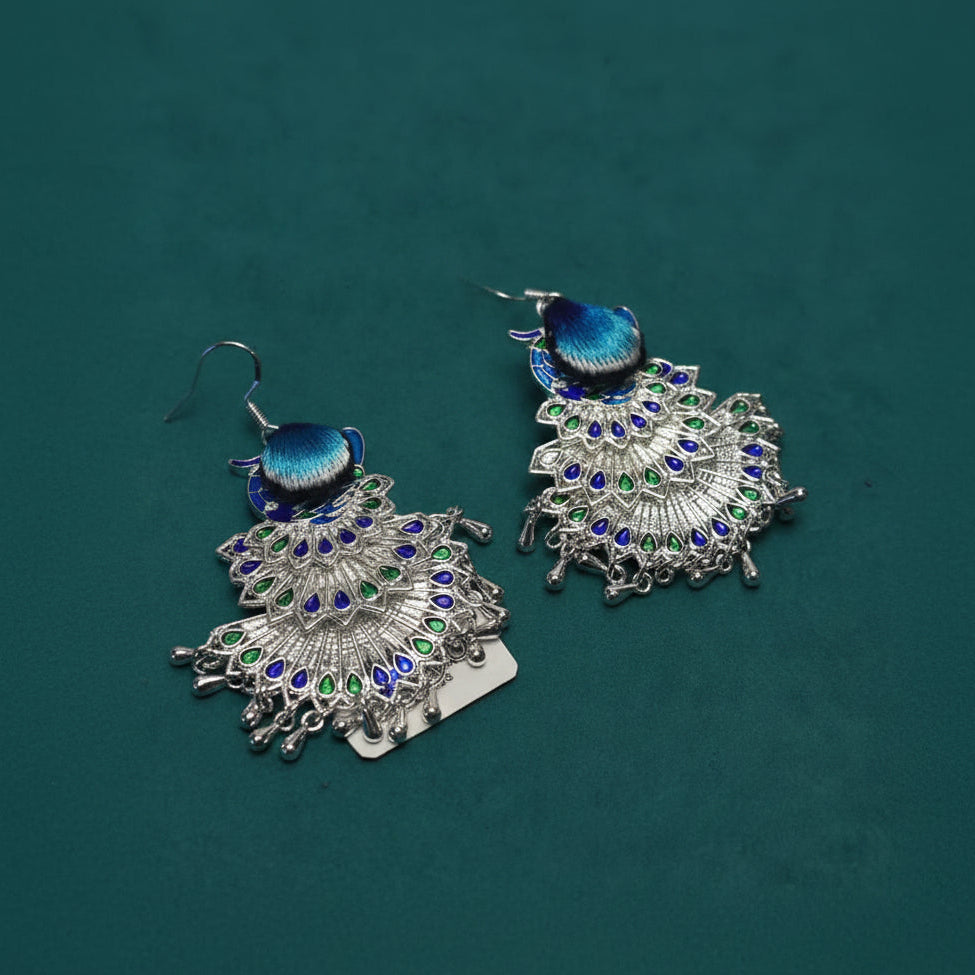  Peacock Fan Earrings
