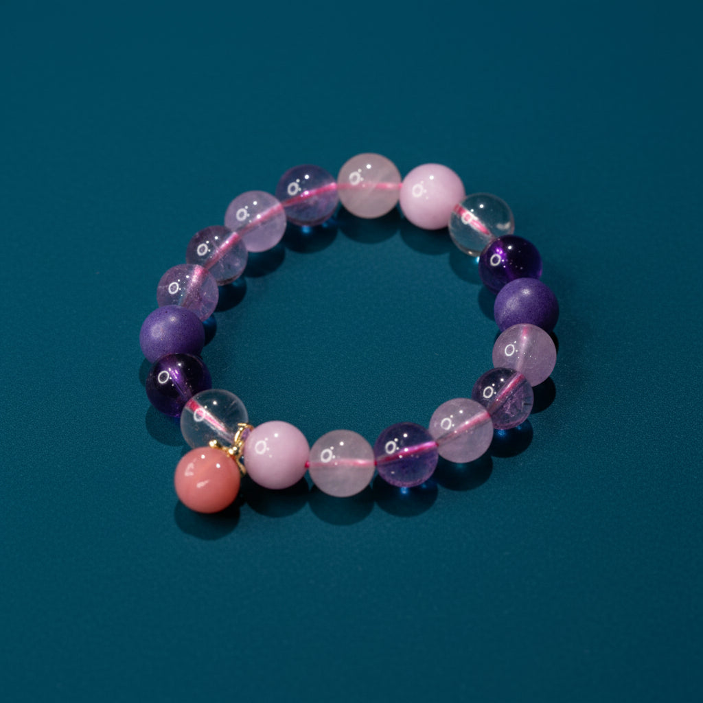 Songartisan Amethyst Herbal Bracelet | Handmade Aromatherapy Crystal Bracelet for Calm & Focus