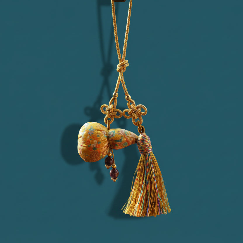 Songartisan Handcrafted Purple Auspicious Gourd Pendant – Song Brocade Cultural Charm 5